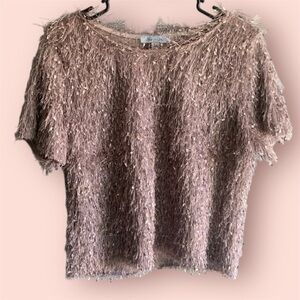 SHE + Sky Fringe Crop Top women’s size large
